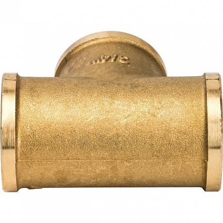 Тройник резьбовой латунный STOUT без покрытия 3/4&quot; В