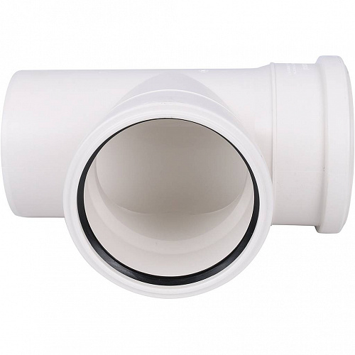 ПВХ Тройник канализационный SINIKON КОМФОРТ ПЛЮС белый Ø110х90°