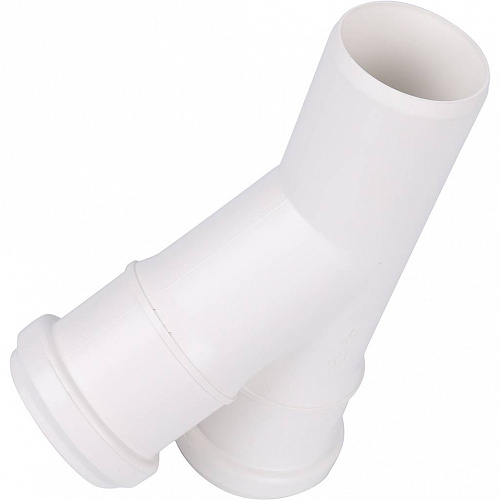 ПВХ Тройник канализационный SINIKON КОМФОРТ ПЛЮС белый Ø50х45°
