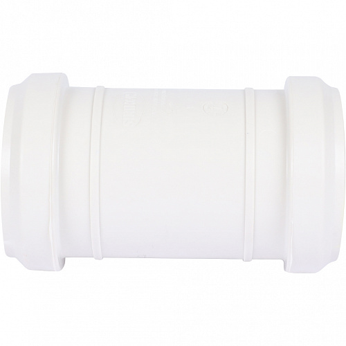 ПВХ Муфта канализационная ремонтная SINIKON КОМФОРТ ПЛЮС белая Ø50, проходная