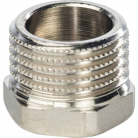 Футорка резьбовая латунная STOUT никель 1/2&quot;x1/4&quot; ВН