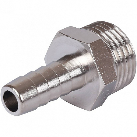 Штуцер резьбовой латунный STOUT никель 1/2&quot;x10мм Н