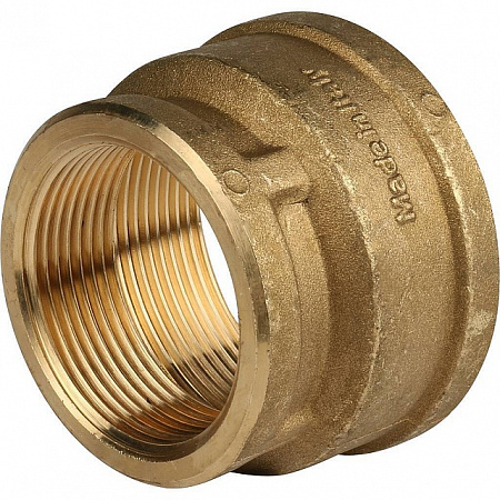 Муфта переходная резьбовая латунная STOUT без покрытия 2&quot;x11/2&quot; В