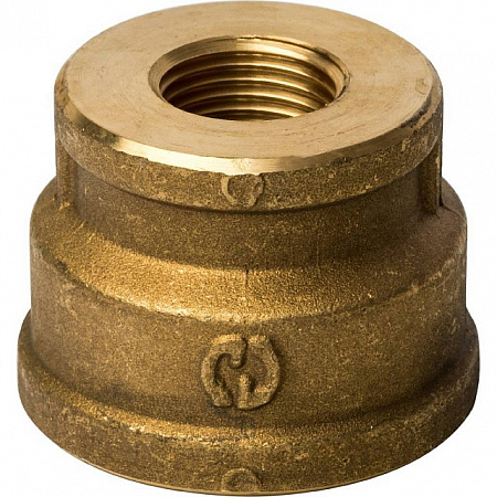 Муфта переходная резьбовая латунная STOUT без покрытия 11/4&quot;x1/2&quot; В