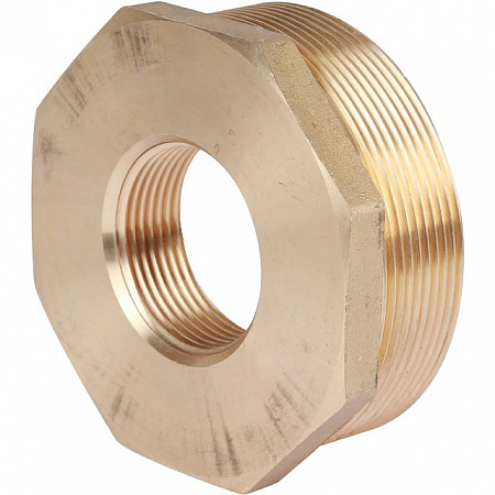Футорка резьбовая латунная STOUT без покрытия 3&quot;x11/4&quot; ВН