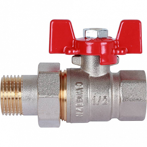 Кран шаровой с американкой ROMMER бабочка 1/2&amp;quot; ВН