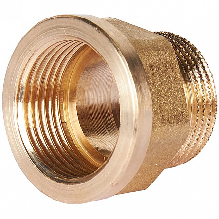 Переход под ключ резьбовой латунный STOUT без покрытия 3/4&quot;х3/4&quot; ВН