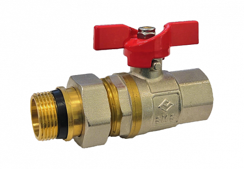 Кран шаровой с американкой SMS-B1009 бабочка 3/4&amp;quot;