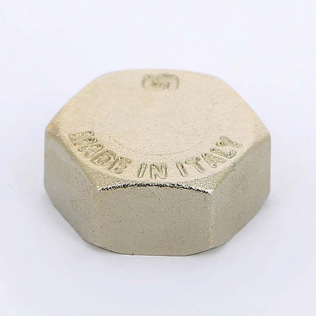 Заглушка резьбовая латунная UNI-FITT никель 3/4&quot; В