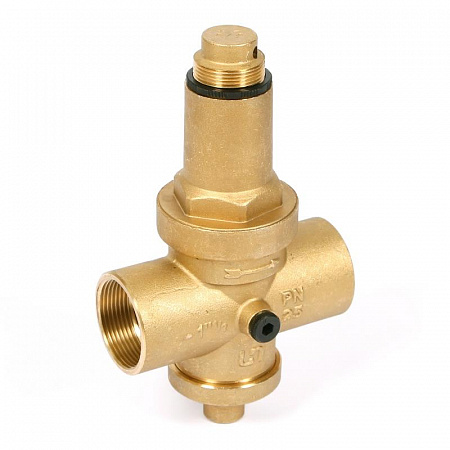Редуктор давления UNI-FITT 11/2&quot; В 0,5-6 бар PN25 с отверстием под аксиальный манометр 1/4&quot;