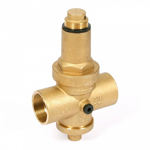 Редуктор давления UNI-FITT 11/2&amp;quot; В 0,5-6 бар PN25 с отверстием под аксиальный манометр 1/4&amp;quot;