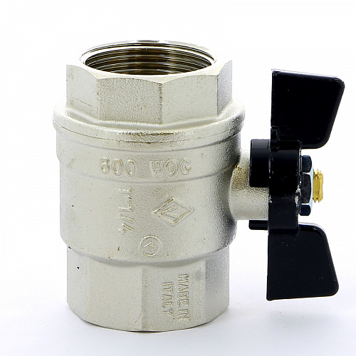 Кран шаровой BUGATTI OREGON 302 бабочка 11/4&amp;quot; ВВ, полнопроходной