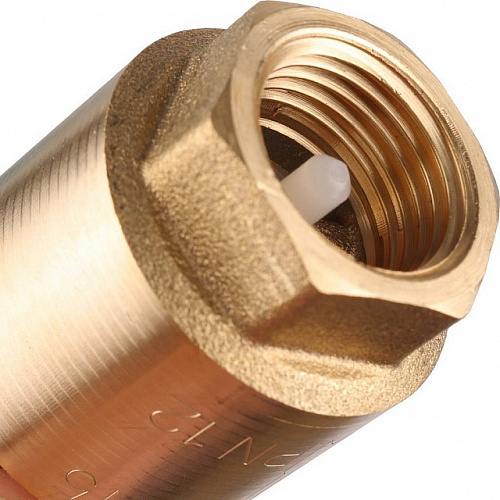 Обратный клапан пружинный, латунный STOUT (с пластиковым седлом) 1/2&amp;quot; ВВ