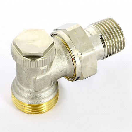 Вентиль обратный угловой UNI-FITT THERMO НН 1/2&quot;х3/4&quot;EK с разъемным соединением, никелир.