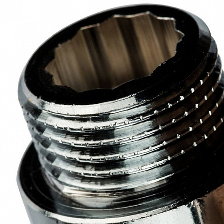 Удлинитель резьбовой латунный STOUT хром 1/2&quot;x10мм ВН