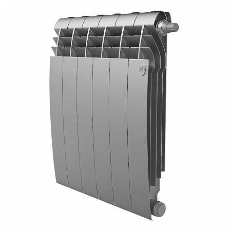 Радиатор биметаллический ROYAL THERMO BILINER SILVER SATIN VDR 500x6 секций, серый