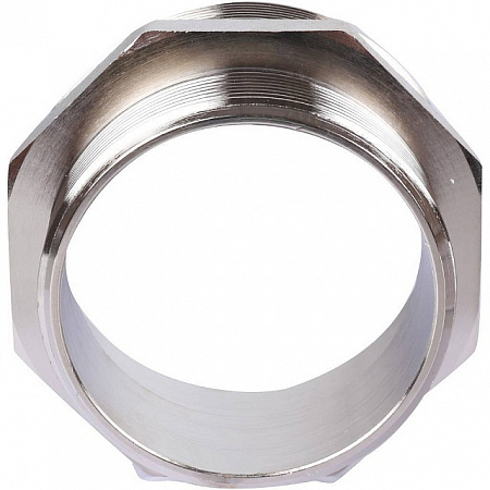 Ниппель переходной резьбовой латунный STOUT никель 3&quot;x2 1/2&quot; Н