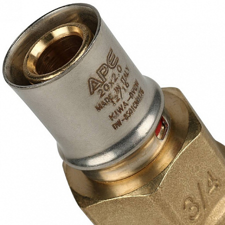 МП Муфта резьбовая пресс для металлопласта STOUT Ø20х3/4&quot; В
