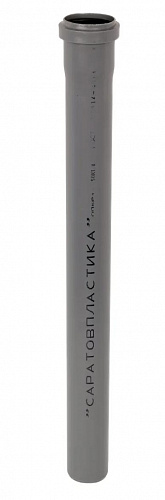 ПВХ Труба канализационная САРАТОВПЛАСТИКА (СЕРАЯ) Ø50х3000мм, 1,8мм, материал ПП