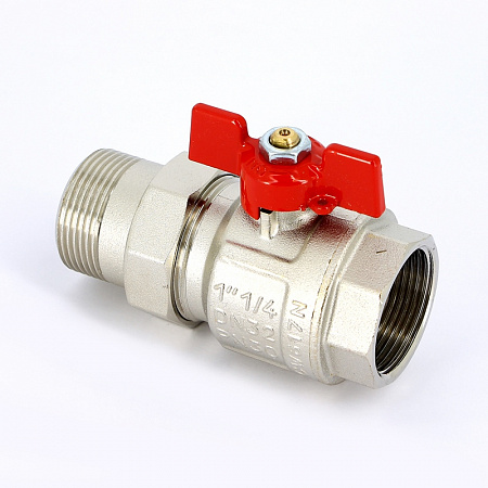 UNI-FITT Кран НВ 1 1/4&quot; с разъемным соединением, полнопроходной, бабочка ETALON