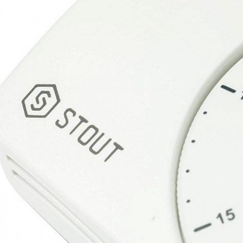 Радиотермостат цифровой STOUT WFHT-BASIC со светодиодом норм. закр.