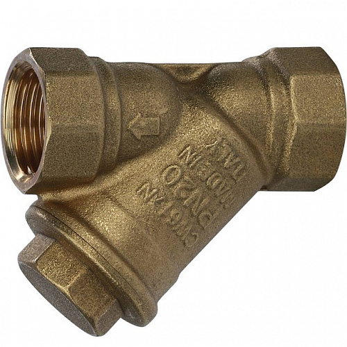 ФГО Фильтр косой грубой очистки STOUT SFW латунный 1/2&amp;quot;, 500 мкр, желтый