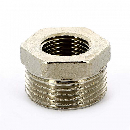 Футорка резьбовая латунная UNI-FITT никель 1&quot;х1/2&quot; ВН
