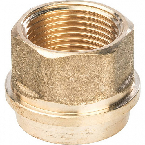 Американка ПРЯМАЯ резьбовая латунная (без прокладки) STOUT без покрытия 3/4&amp;quot; В