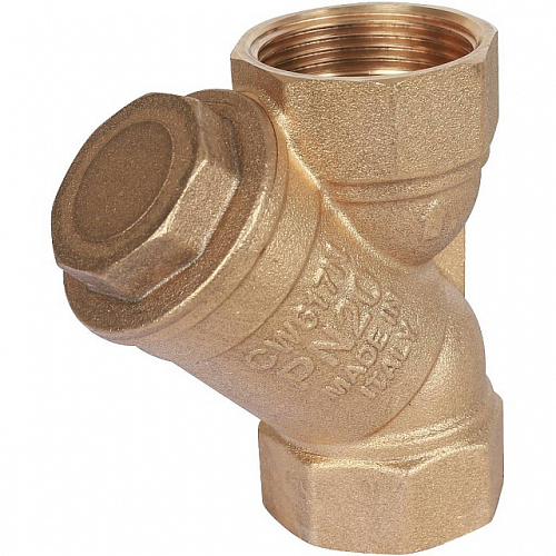 ФГО Фильтр косой грубой очистки STOUT SFW латунный 11/4&amp;quot;, 500 мкр, желтый